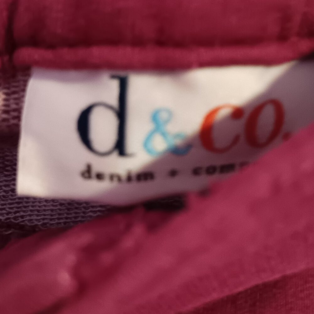 DENIM CO WOMEN'S SIZE 14 STRETCHY WINE COLOR PANTS EUC - Picture 8 of 8